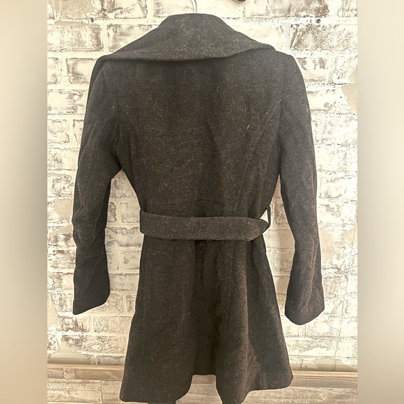 Michael Kors Charcoal Wool Wrap Coat - Picture 2 of 9